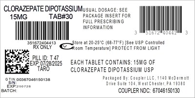 Label (Clorazepate Dipotassium 15mg)